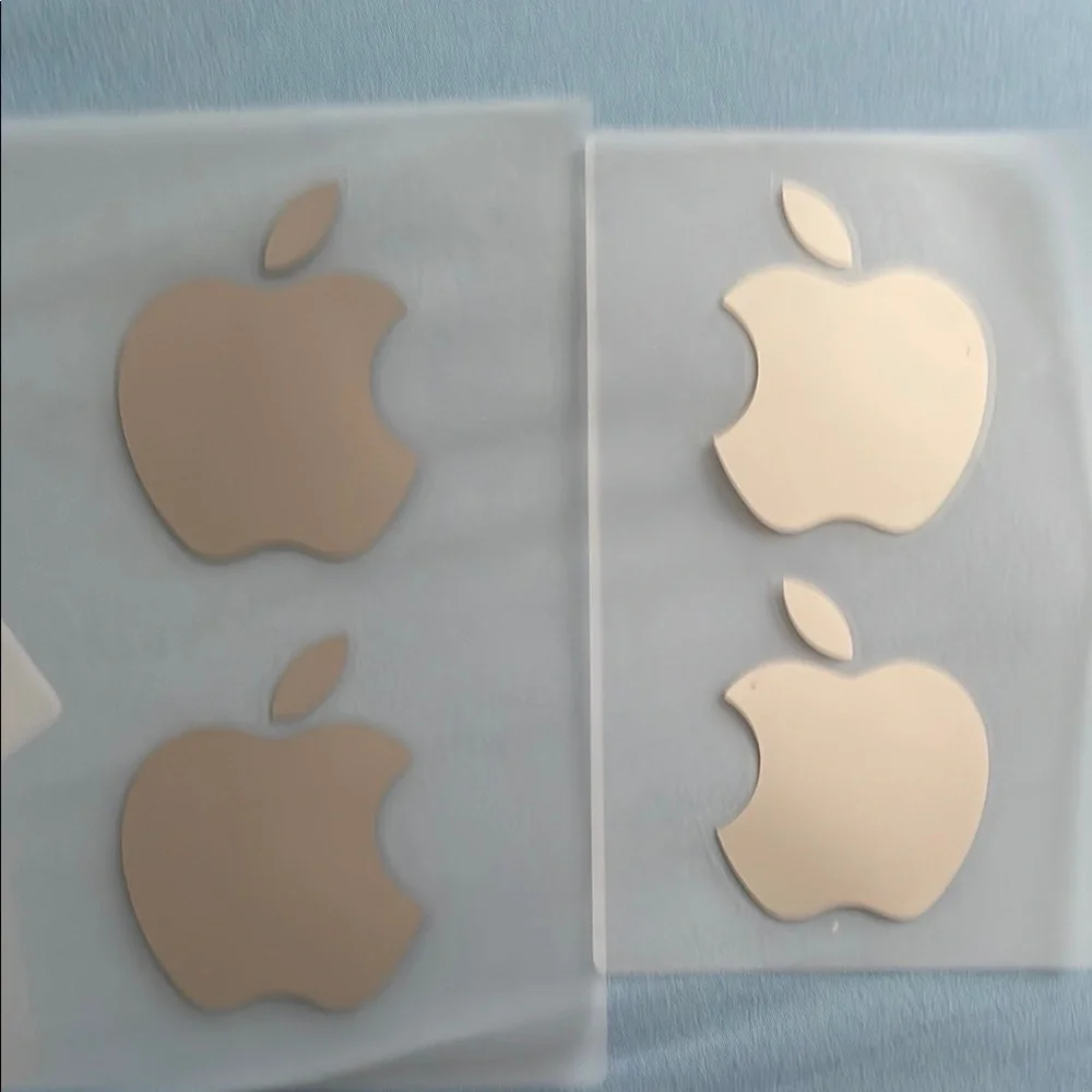 Apple Logo Stickers in Silver